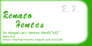 renato hentes business card